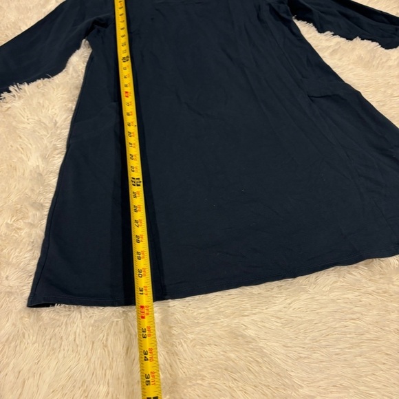 PureJill J. Jill Blue Ponte Dress Pockets Pima cotton modal Size medium petite - Picture 5 of 11